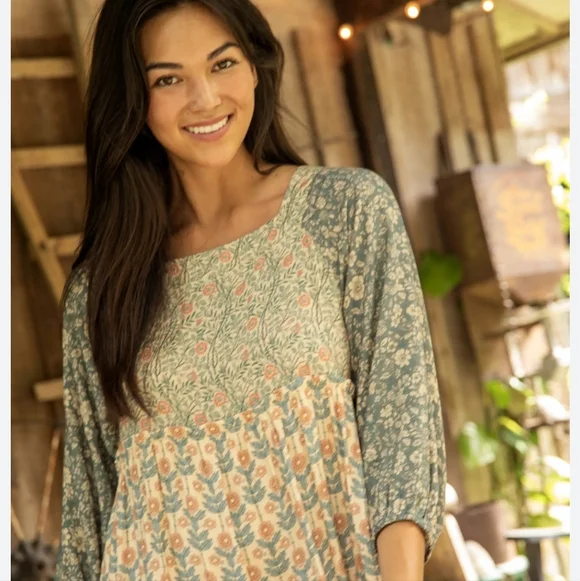 NATURAL LIFE Berkley Maxi Dress in Sage Bloom XL NWT $69 Sold Out - Picture 2 of 10